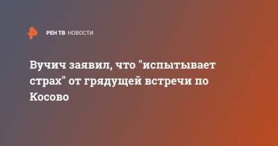 Александар Вучич - Вучич заявил, что "испытывает страх" от грядущей встречи по Косово - ren.tv - США - Вашингтон - Сербия - Косово