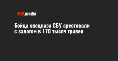 Бойца спецназа СБУ арестовали с залогом в 170 тысяч гривен - 368.media - Украина - Полтава - Харькова