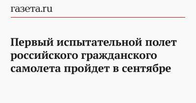 Владимир Путин - Юрий Слюсарь - Первый испытательной полет российского гражданского самолета пройдет в сентябре - gazeta.ru - Россия - Московская обл.