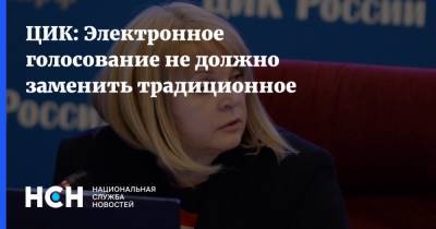 Элла Памфилова - ЦИК: Электронное голосование не должно заменить традиционное - nsn.fm