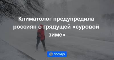 Алексей Кокорин - Климатолог предупредила россиян о грядущей «суровой зиме» - news.mail.ru - Россия