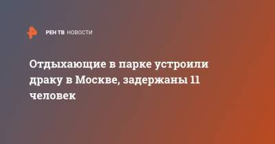 Отдыхающие в парке устроили драку в Москве, задержаны 11 человек - ren.tv - Москва - Россия