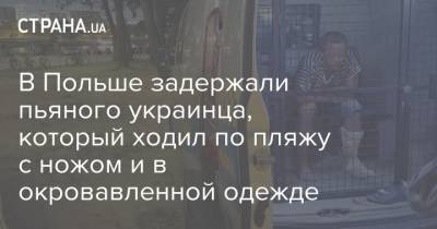 В Польше задержали пьяного украинца, который ходил по пляжу с ножом и в окровавленной одежде - strana.ua - Украина - Польша - Варшава
