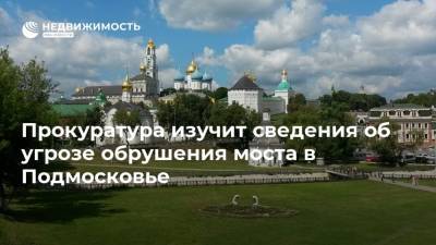 Сергиев Посад - Прокуратура изучит сведения об угрозе обрушения моста в Подмосковье - realty.ria.ru - Московская обл.