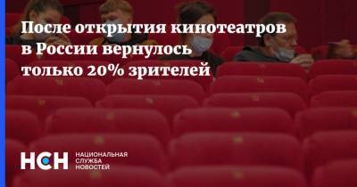 После открытия кинотеатров в России вернулось только 20% зрителей - nsn.fm - Россия