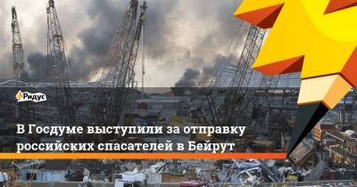 Виталий Милонов - В Госдуме выступили за отправку российских спасателей в Бейрут - ridus.ru - Россия - Ливан - Бейрут