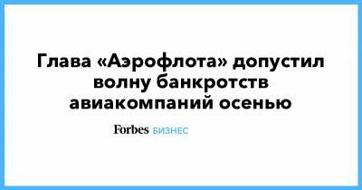 Глава «Аэрофлота» допустил волну банкротств авиакомпаний осенью - forbes.ru