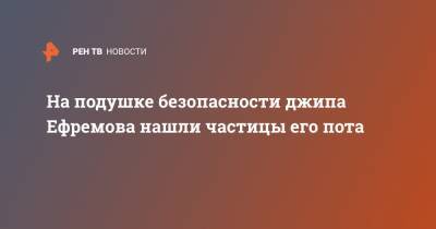 Михаил Ефремов - Сергей Захаров - Эльман Пашаев - На подушке безопасности джипа Ефремова нашли частицы его пота - ren.tv