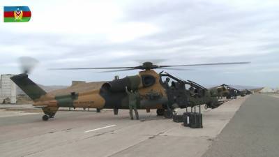 В учениях задействованы боевые вертолеты. ВИДЕО - aze.az - Турция - Азербайджан