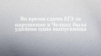 Рафис Бурганов - Во время сдачи ЕГЭ за нарушение в Челнах была удалена одна выпускница - chelny-izvest.ru - респ. Татарстан - Набережные Челны - Казань - Буинск