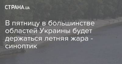 Наталья Диденко - В пятницу в большинстве областей Украины будет держаться летняя жара - синоптик - strana.ua - Украина - Киев