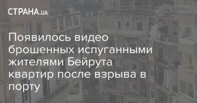 Появилось видео брошенных испуганными жителями Бейрута квартир после взрыва в порту - strana.ua - Украина - Ливан - Бейрут - Бейрут