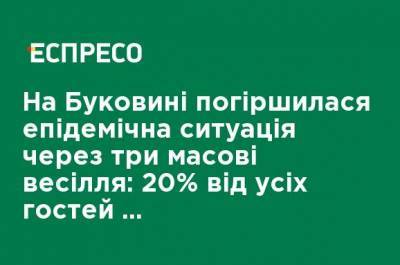 Алексей Добровольский - На Буковине ухудшилась эпидситуация из-за трех массовых свадеб: 20% всех гостей заразились COVID-19 - ru.espreso.tv - район Кицманский