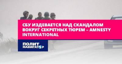 СБУ издевается над скандалом вокруг секретных тюрем – Amnesty... - politnavigator.net - Россия - Украина - Донбасс