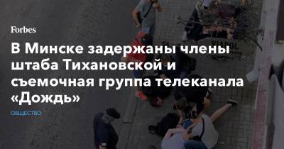 Александр Лукашенко - Василий Полонский - Владимир Роменский - Марья Колесникова - Николай Антипов - Виктор Бабарико - В Минске задержаны члены штаба Тихановской и съемочная группа телеканала «Дождь» - forbes.ru - Белоруссия - Минск