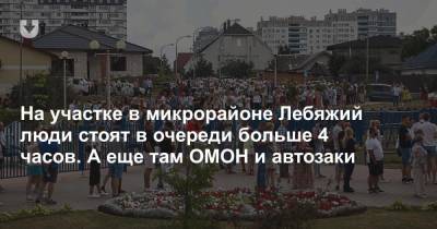 На участке в микрорайоне Лебяжий люди стоят в очереди больше 4 часов. А еще там ОМОН и автозаки - news.tut.by - Минск