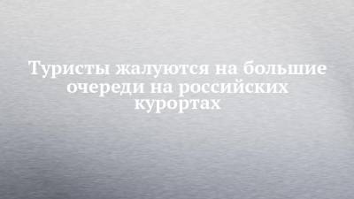 Елена Сутормина - Туристы жалуются на большие очереди на российских курортах - chelny-izvest.ru - Россия