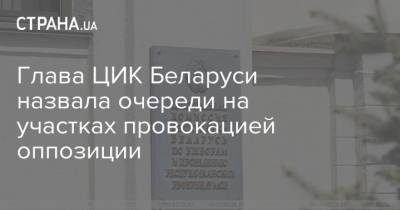 Глава ЦИК Беларуси назвала очереди на участках провокацией оппозиции - strana.ua - Белоруссия