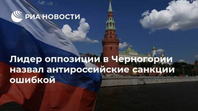 Мило Джуканович - Англия - Здравко Кривокапич - Лидер оппозиции в Черногории назвал антироссийские санкции ошибкой - smartmoney.one - Россия - США - Черногория