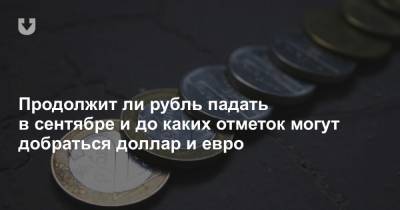 Продолжит ли рубль падать в сентябре и до каких отметок могут добраться доллар и евро - news.tut.by