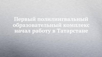 Рустам Минниханов - Рафис Бурганов - Первый полилингвальный образовательный комплекс начал работу в Татарстане - chelny-izvest.ru - респ. Татарстан