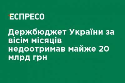 Госбюджет Украины за восемь месяцев недополучил почти 20 млрд грн - ru.espreso.tv - Украина