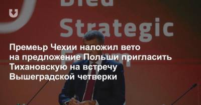 Андрей Бабиш - Светлана Тихановская - Премеьр Чехии наложил вето на предложение Польши пригласить Тихановскую на встречу Вышеградской четверки - news.tut.by - Белоруссия - Венгрия - Польша - Чехия - Словакия - Европа