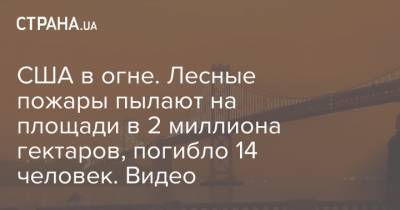 Кейт Браун - США в огне. Лесные пожары пылают на площади в 2 миллиона гектаров, погибло 14 человек. Видео - strana.ua - США - шт. Калифорния - штат Орегон