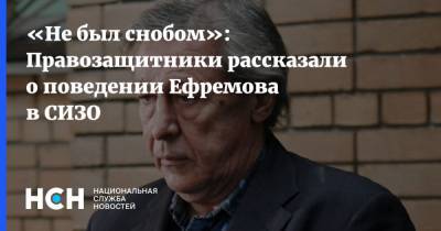 Михаил Ефремов - Ева Меркачева - Эльман Пашаев - «Не был снобом»: Правозащитники рассказали о поведении Ефремова в СИЗО - nsn.fm - Москва