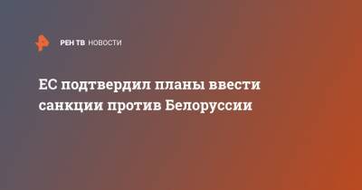 Жозеп Боррель - ЕС подтвердил планы ввести санкции против Белоруссии - ren.tv - Белоруссия