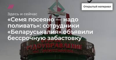 Валерий Шарифулин - Дмитрий Болкунец - «Семя посеяно — надо поливать»: сотрудники «Беларуськалия» объявили бессрочную забастовку - tvrain.ru - Сочи - Белоруссия - Карачи