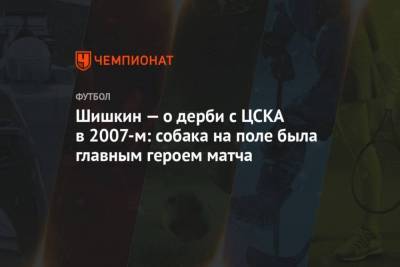 Роман Шишкин - Шишкин о дерби с ЦСКА в 2007-м: собака на поле была главным героем матча - skuke.net