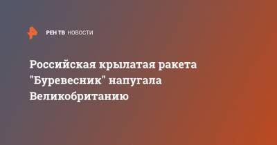 Российская крылатая ракета "Буревесник" напугала Великобританию - ren.tv - Россия - Англия