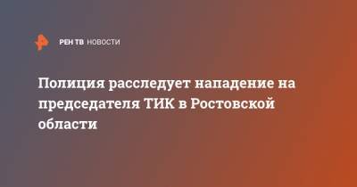 Элла Памфилова - Полиция расследует нападение на председателя ТИК в Ростовской области - ren.tv - Ростовская обл.