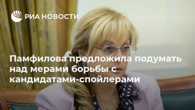 Элла Памфилова - Памфилова предложила подумать над мерами борьбы с кандидатами-спойлерами - ria.ru - Москва - Россия