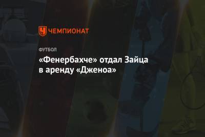 «Фенербахче» отдал Зайца в аренду «Дженоа» - championat.com - Краснодар - Италия - Турция - Словения - Стамбул