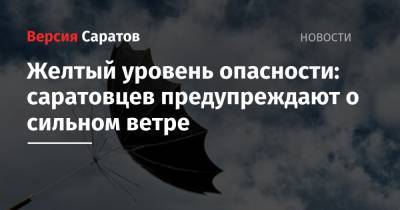 Желтый уровень опасности: саратовцев предупреждают о сильном ветре - nversia.ru - Саратовская обл. - Саратов - Вольск - Хвалынск