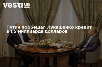 Владимир Путин - Александр Лукашенко - Путин пообещал Лукашенко кредит в 1,5 миллиарда долларов - vesti.ua - Россия - Сочи - Белоруссия - Минск