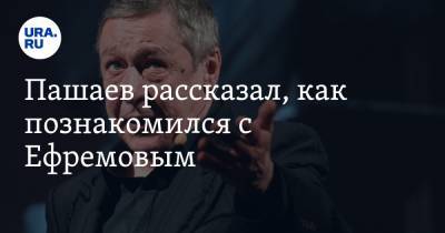 Михаил Ефремов - Эльман Пашаев - Пашаев рассказал, как познакомился с Ефремовым. «У одной девушки было два любовника…» - ura.news