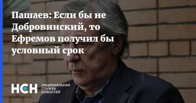 Михаил Ефремов - Александр Добровинский - Эльман Пашаев - Пашаев: Если бы не Добровинский, то Ефремов получил бы условный срок - nsn.fm