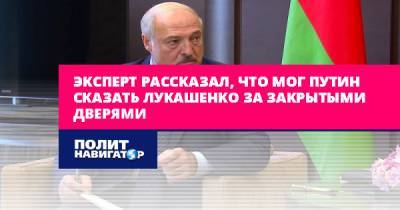 Владимир Путин - Владимир Воля - Эксперт рассказал, что мог Путин сказать Лукашенко за закрытыми... - politnavigator.net - Россия - Белоруссия