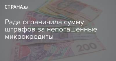 Рада ограничила сумму штрафов за непогашенные микрокредиты - strana.ua - Парламент