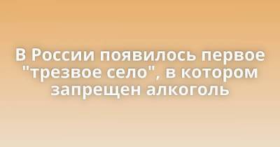 Александр Осипов - В России появилось первое "трезвое село", в котором запрещен алкоголь - skuke.net - Россия - Забайкальский край