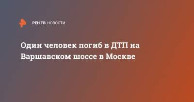 Один человек погиб в ДТП на Варшавском шоссе в Москве - ren.tv - Москва - Санкт-Петербург - р-н Приморский