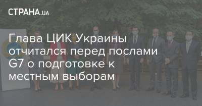 Олег Диденко - Глава ЦИК Украины отчитался перед послами G7 о подготовке к местным выборам - strana.ua - Украина