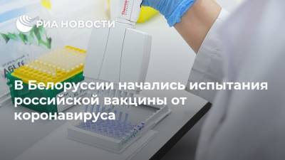 Владимир Путин - Александр Лукашенко - Дмитрий Пиневич - В Белоруссии начались испытания российской вакцины от коронавируса - ria.ru - Москва - Россия - Сочи - Белоруссия - Минск