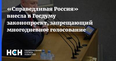 Сергей Миронов - «Справедливая Россия» внесла в Госдуму законопроект, запрещающий многодневное голосование - nsn.fm - Россия