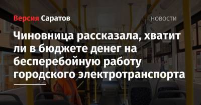 Чиновница рассказала, хватит ли в бюджете денег на бесперебойную работу городского электротранспорта - nversia.ru