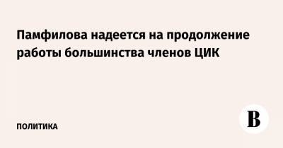 Элла Памфилова - Памфилова надеется на продолжение работы большинства членов ЦИК - vedomosti.ru