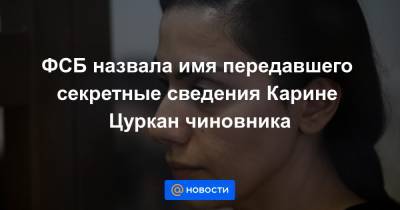 Иван Павлов - Карина Цуркан - ФСБ назвала имя передавшего секретные сведения Карине Цуркан чиновника - news.mail.ru - Россия - Украина